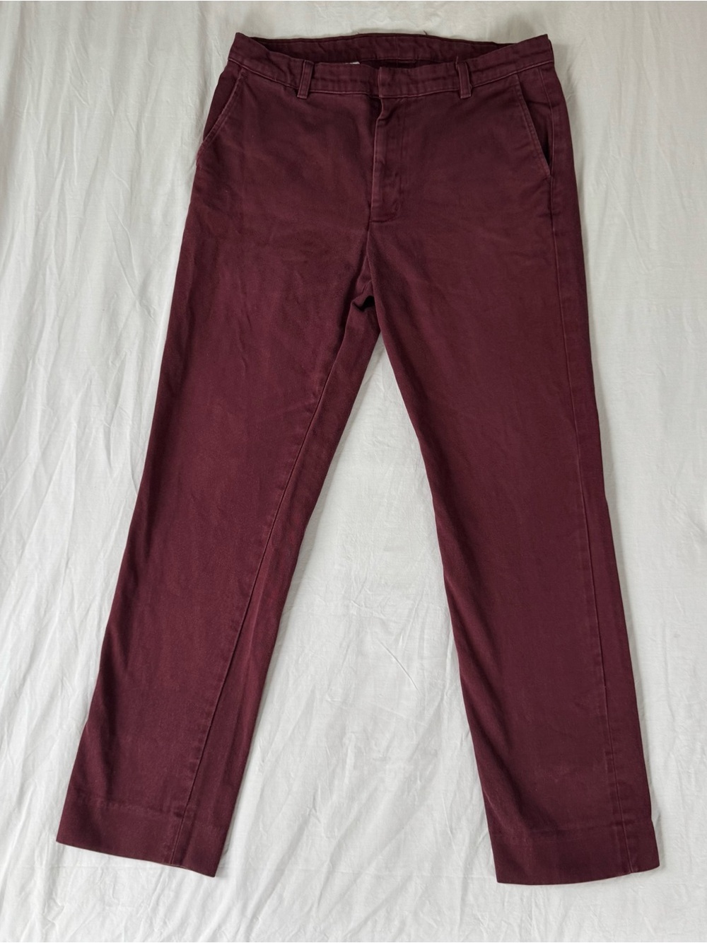 American Apparel Men's Burgundy Chino Pants Size 32 Made in USA